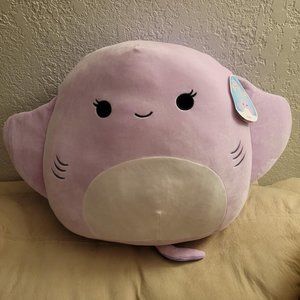 Brand new with tags Aziza 16 inch lavender colored stingray squishmallow